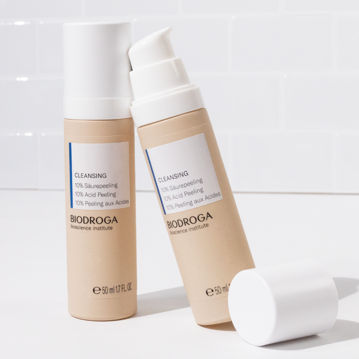 Grafisches Gestaltungselement BIODROGA Cleansing 10% Säurepeeling