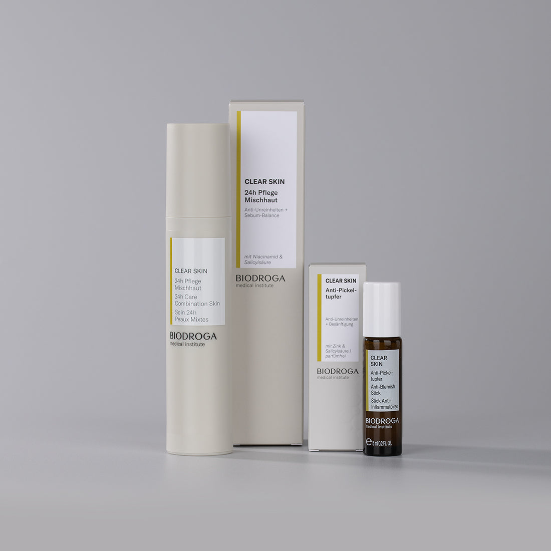 Abbildung des Clear Skin Duo auf grauen Hintergrund