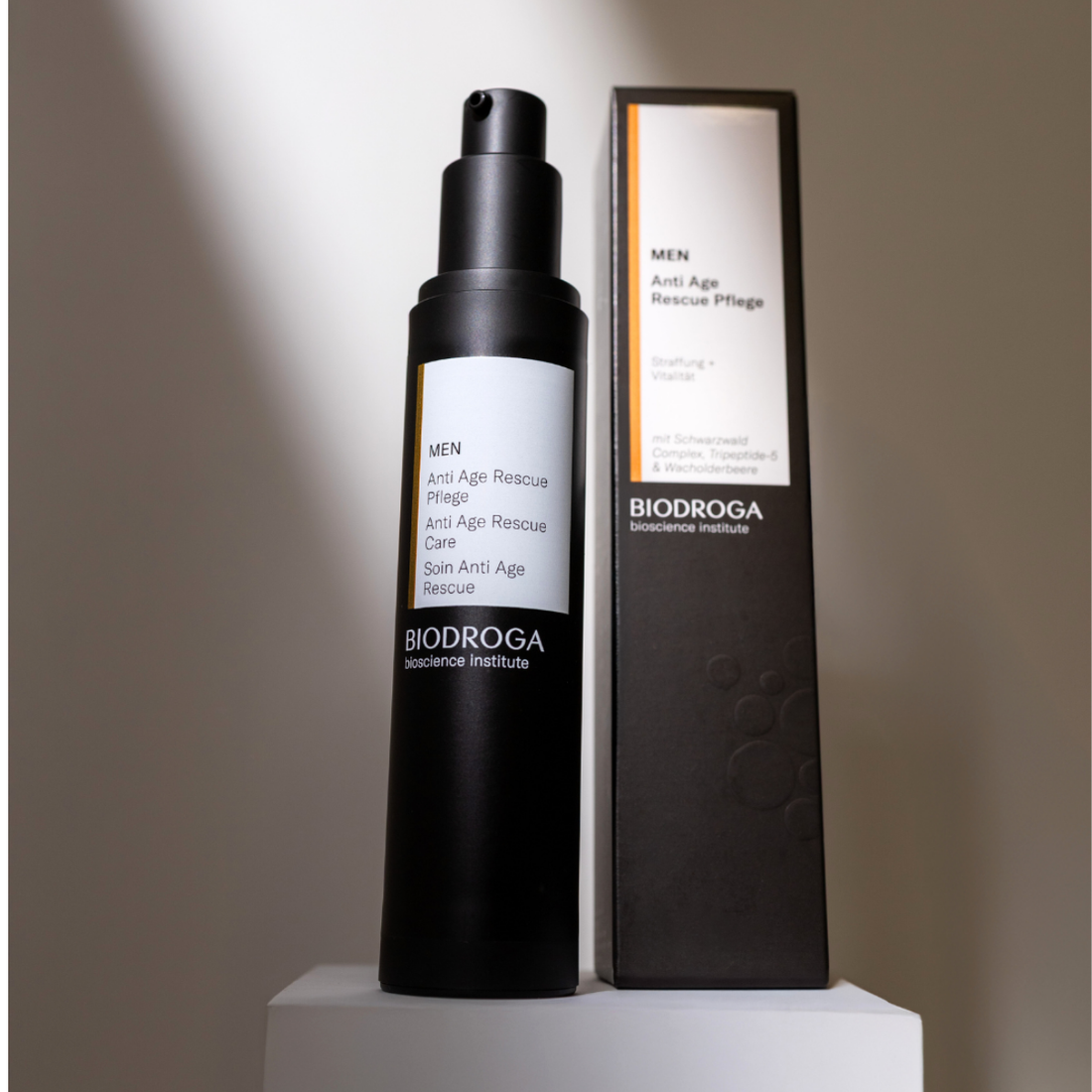 Grafisches Gestaltungselement BIODROGA Men Anti Age Rescue Pflege