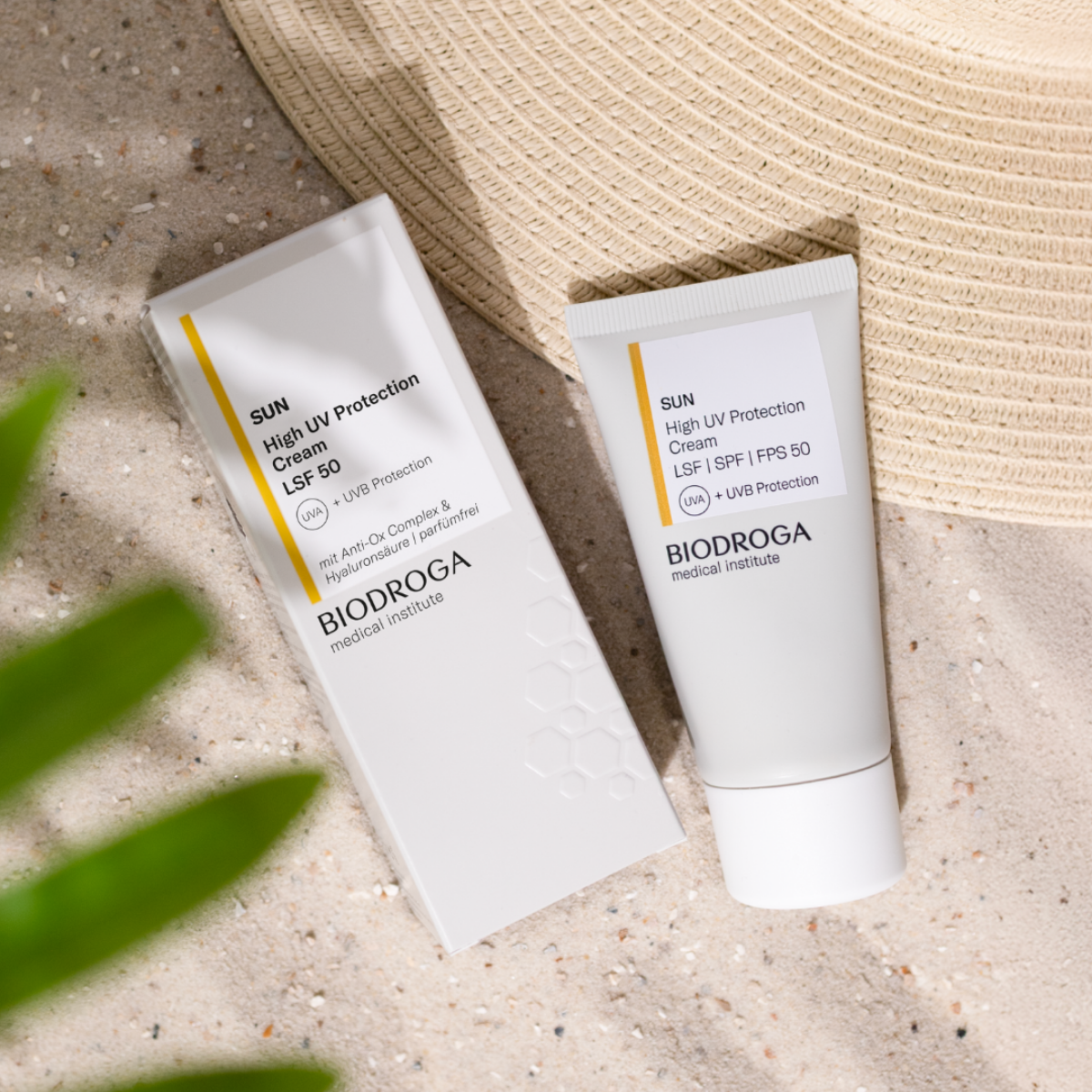 Grafisches Gestaltungselement BIODROGA Sun High UV Protection Cream LSF 50